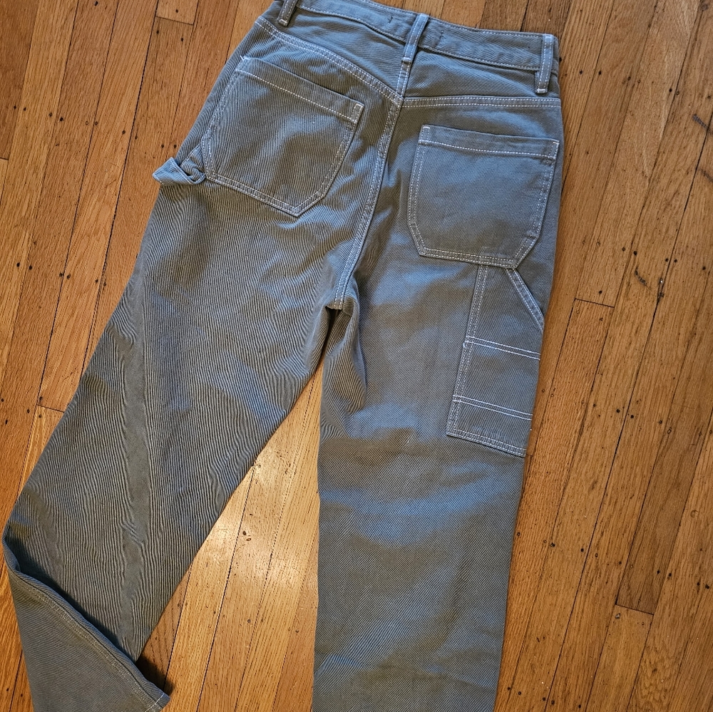 Pacsun 90's BF carpenter pants, size 25, army green